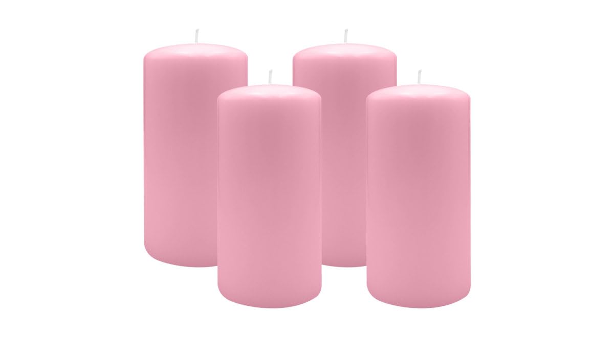 2er Set Adventskranzkerzen Rosa Ø 100 x 300 mm