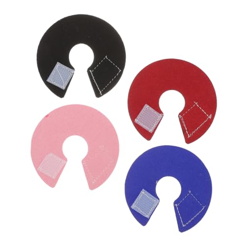 Yardwe Bird Pet Wound Collar 4pcs Parrot Neck Cone Soft Lining for Feather Plucking Post-Operative Protection
