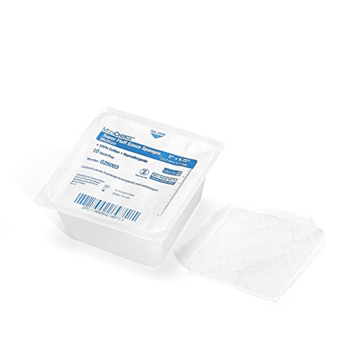 MediChoice Super Fluff Gauze Sponge, Sterile, Hypoallergenic, 6x6.75 Inch, White, 1314GZ6003 (Case of 48) miniatura 2