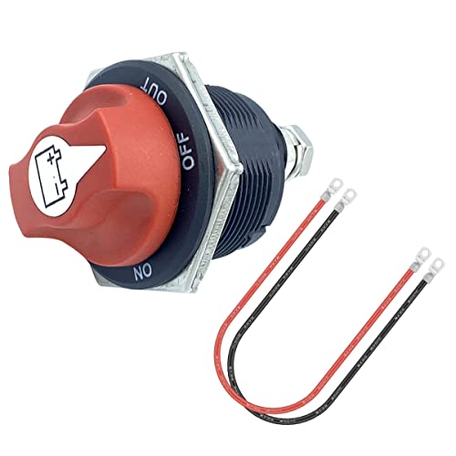 Anneome Heavy Duty Battery Switch 12v-24v Rv Battery Disconnect Marine Cut Off Switch Waterproof Toggle for Boat Car ATV Easy Install