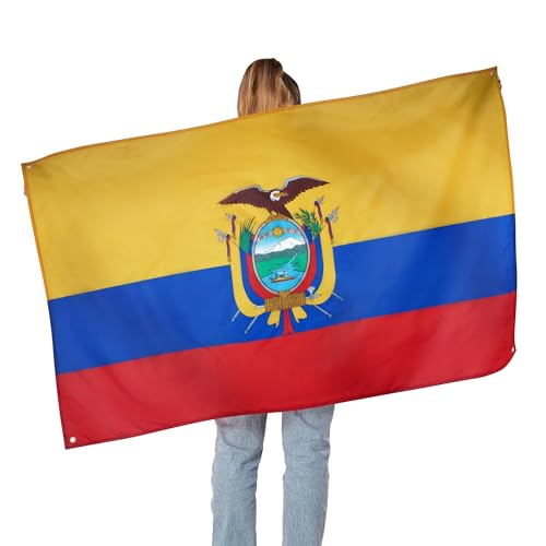 Runesol Ecuador Flag, 91x152cm, 3ft x 5ft, 4 Grommets, Eyelet In Every Corner, The Ecuadorian flag - Image 2