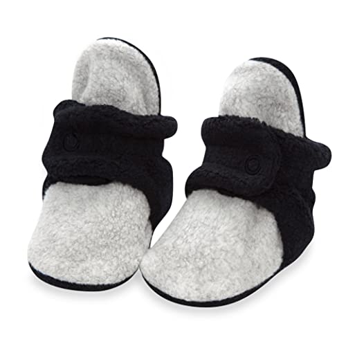Image of Zutano Unisex Fleece Baby Booties, Two Snap Closure, Newborn to 24 Months