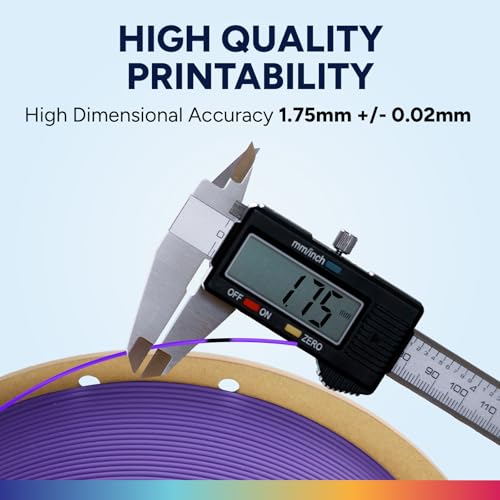 Image of OVERTURE Easy PLA 1.75mm 3D Printer Filament, 1kg PLA Cardboard Spool (2.2lbs), Dimensional Accuracy + /- 0.02mm, Fit Most FDM Printer (Easy Purple)