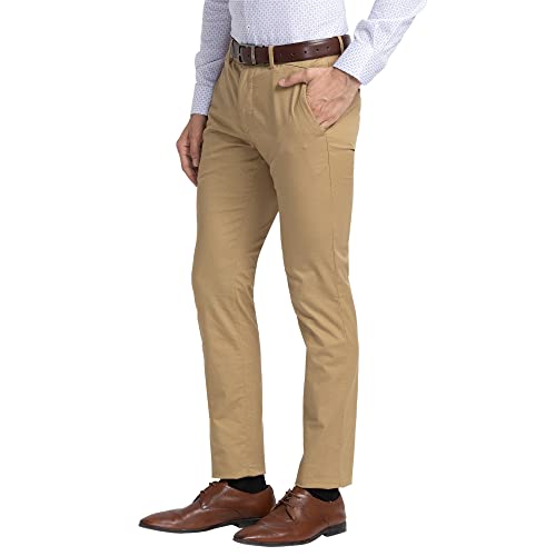 Image of Park Avenue Men's Cotton Blend Print Pattern Neo Fit Flat Front Chinos