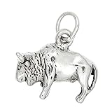 LGU Sterling Silver Water Buffalo Bison Charm