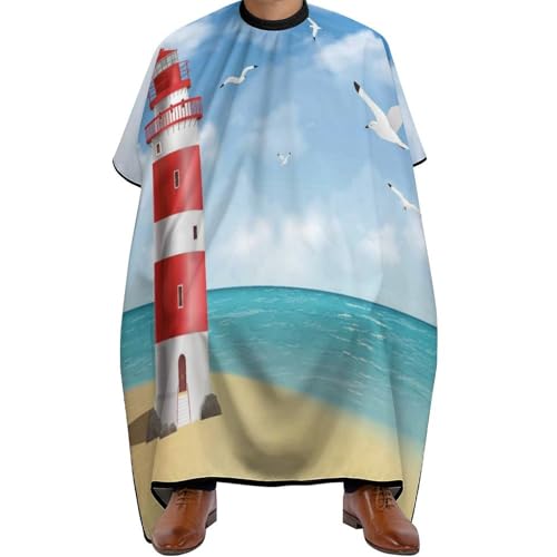 Cape de coiffeur séchage rapide Phare 144x170 cm avec encolure réglable taille unique