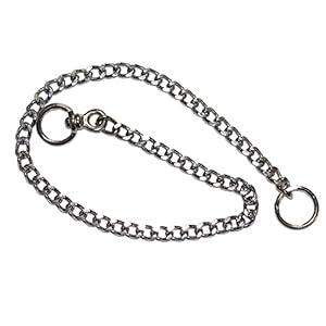RvPaws Pet Heavy Duty Diamond Cut Chrome Plated Dog Choke Chain Training Collar with Swivel (X-Large, 30 INCH Adult).