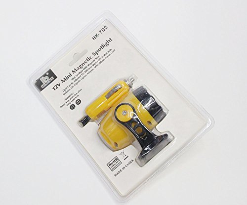 DC12V mini Magnetic Spotlight White 5 LED with cigrette lighter adaptor