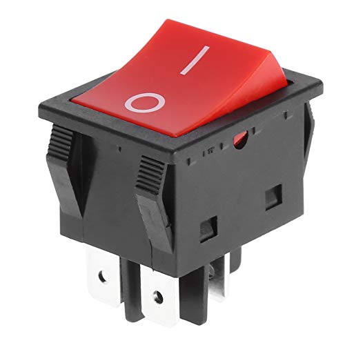 AC 30A 120V/250V Rocker Switch, ON Off 4 Pin Red Light Toggle Power Switch for Household Appliances