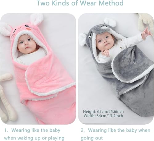 Image of Swaddles for Newborns,Personalized Baby Sleep Sack,Infant Cute Plush Receiving Blanket 0-6 Months for Girl Boy (White Panda)