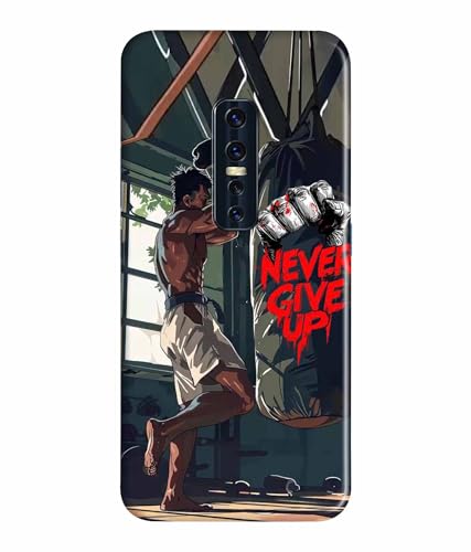 Image of Never Give Up Motivation Quotes Printed Hard Back Case Cover & Compatible for Vivo V17 Pro (Multicolor) - D1809