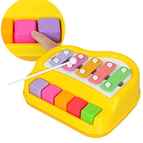 Image of Toyshine Musical Xylophone and Mini Piano, Non Toxic, Non-Battery, Assorted Color