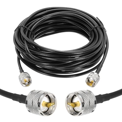 Câble coaxial RG58 faible perte PL-259 mâle pour antenne CB