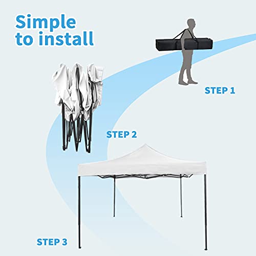 10X10 Pop Up Canopy 420D Oxford Canopy Tent Waterproof Silver Coating Canopy 10X10 For Sun Shade Wedding Instant Air Exhibits Or Outdoor Events With Dressed Legs And Carring Bag,White #TOP1