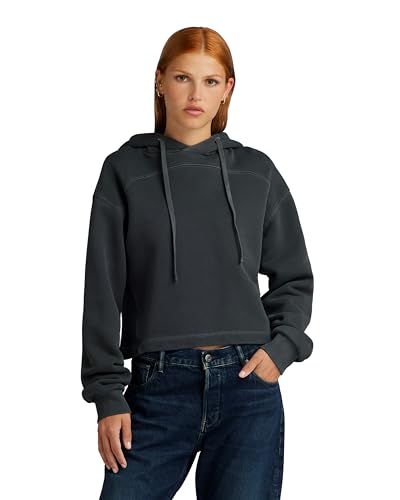 G-Star Raw Overdyed Sudaderas Sueltas Con Capucha, Negro Dk Black Gd D24402-D575-B564, S Para Mujer G-Star Raw Overdyed Sudaderas Sueltas Con Capucha, Negro Dk Black Gd D24402-D575-B564, S Para Mujer