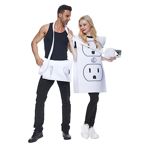 ReneeCho Plug and Socket Halloween Costume Adult Funny Couple Outfit