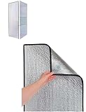 GERAZAHO Magnetische Kühlschrank Abdeckung, Isolierfolie aus Aluminium Thermo Schutz für Kühlschrank und Gefrierschrank, Hitzeschutz Sonnenschutz Wiederverwendbar Black 60x141cm/23.6x55.5in
