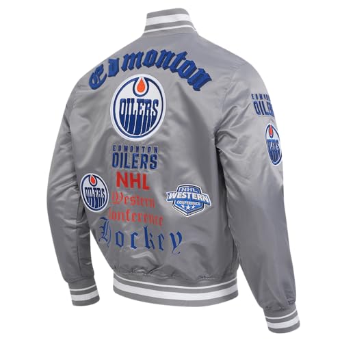 Image of Pro Standard Mens NHL Old English Satin Jacket