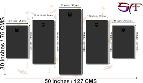 SAF Radha krishna Paintings for Wall Decoration - Set Of Five, 3d modern art Painting for Living Room Large Size with Frames for Home Decoration, Hotel, Office 127 cm x 75 cm SANFBL35445