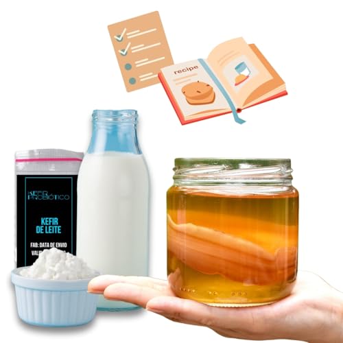 Kit Scoby Kombucha + Manual Ganhe Kefir de Leite + Livro de Recei...