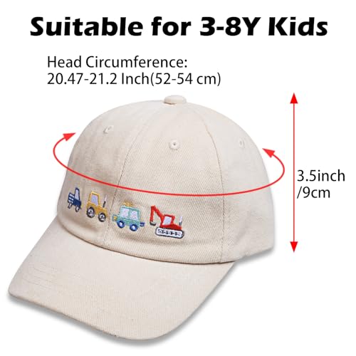 Kids Embroidered Baseball Caps Adjustable Boys Girls Dinosaur Trucker Cap Toddler Beach Sun Hats4