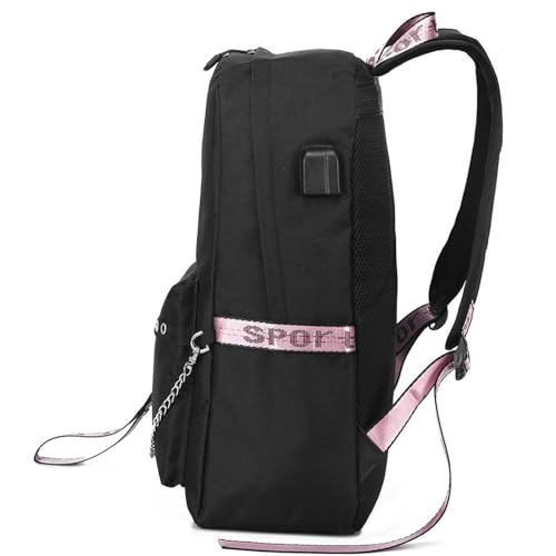 ISaikoy Anime Violet Evergarden Backpack Daypack Bookbag Laptop School Bag with USB Charging Port 82