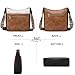 Crossbody Bags for Women Purses: Vegan Leather Cross Body Hobo Purse with Adjustable Guitar Wide Strap Trendy Womens Shoulder Hand Bag Small Women's Handbags with 4 Zip Pockets (Black White Brown)