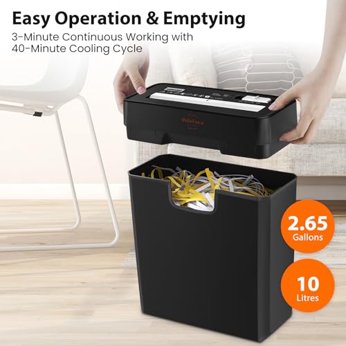 Image of vidateco 5 Sheet Strip Cut Paper Shredder for Home