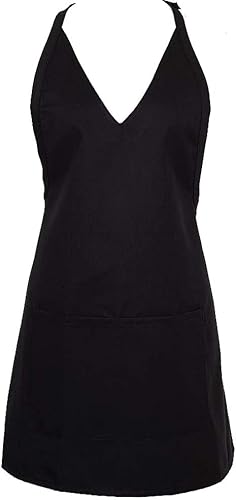 FAME Delantal con cuello en V para adultos