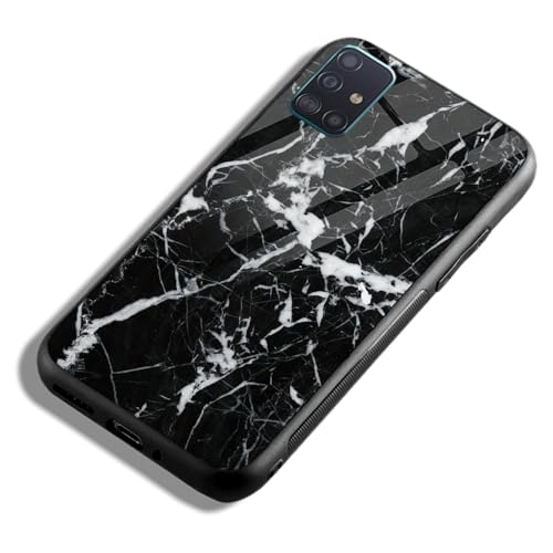 Image of COLORflow Back Cover Compatible with Samsung Galaxy A71 | Black Marble White | Shockproof TPU Bumper Cover with Camera Protection Back Cover Compatible with Samsung Galaxy A71