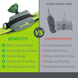 Dog Poop Bag Holder for Leash, Accessory For All Leashes, Lightweight Doggie Poop Bag Dispenser Allows For Easy Access To Pet Waste Bags, Includes Doggy Bags for Poop Holders