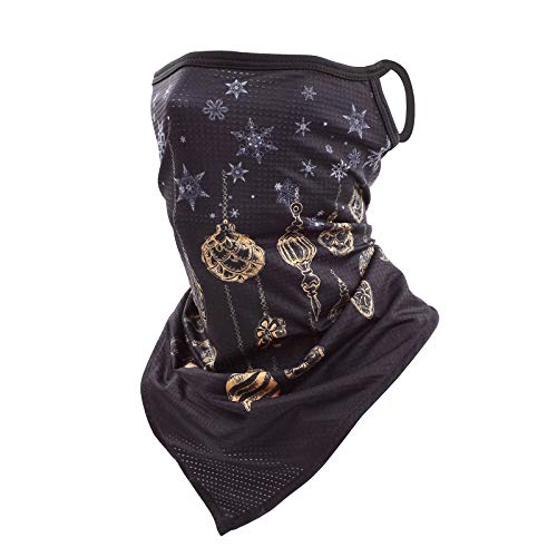 Etistta Neck Gaiter Bandana with Ear Loops Scarf Face Cover Balaclava for Men Women