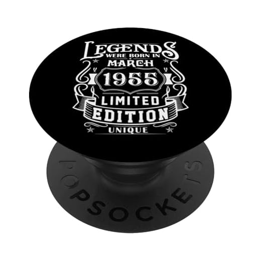 Cumpleaños Marzo 1955 Edición Limitada Regalo March 1955 PopSockets PopGrip Intercambiable