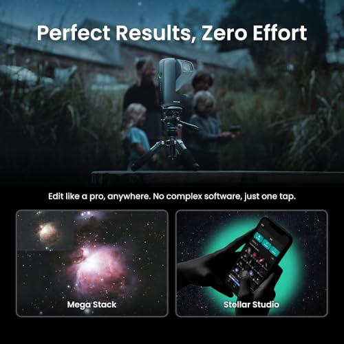 Image of DWARFLAB Dwarf Mini Smart Telescope - 1.85lb Ultra-Portable Astronomy Telescope for Astrophotography with Built-in Filters, Auto GOTO, AZ /EQ Mode and Cloud Processing, Ideal for All Ages