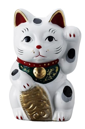クラフトマンハウス 招き猫 貯金箱(中)瀬戸焼 開運 黒ぶち 磁器