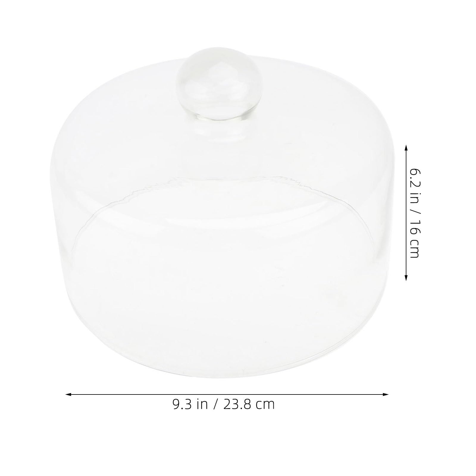 Cloche à Gâteau en Verre Transparent, Protège-gâteau pour Desserts, Couvercle Alimentaire D'intérieur, Facile à Nettoyer, pour Buffets et Activités, Cloche pour Fruits