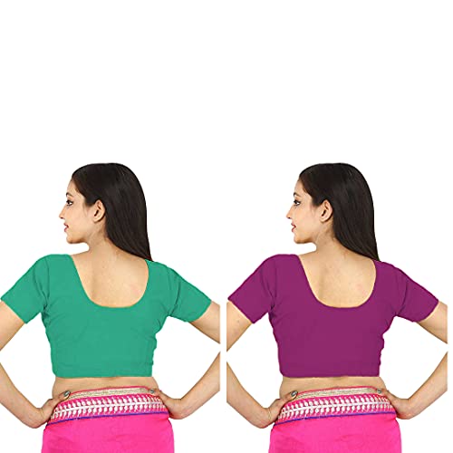Image of Namita Women's Rubia Cotton Solid Half Sleeve Blouse
