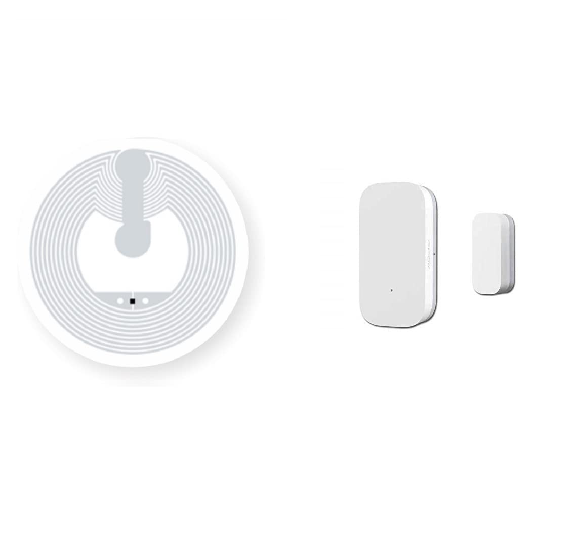 LÖWENBISS Löwenbiss Security Package 1 (Lion Bite NFC Tag Sticker NTAG215 (1 Piece) + AQARA Hub) (Door and Window Sensor)