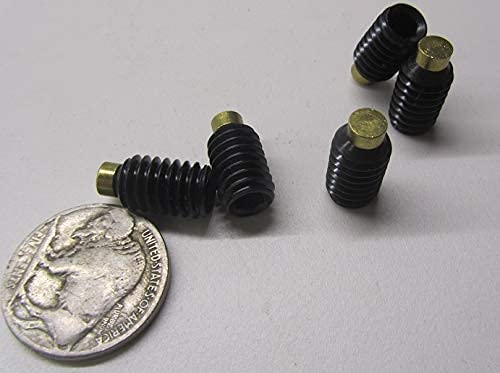 Black Oxide Steel Brass Tip Set Screw 5/16