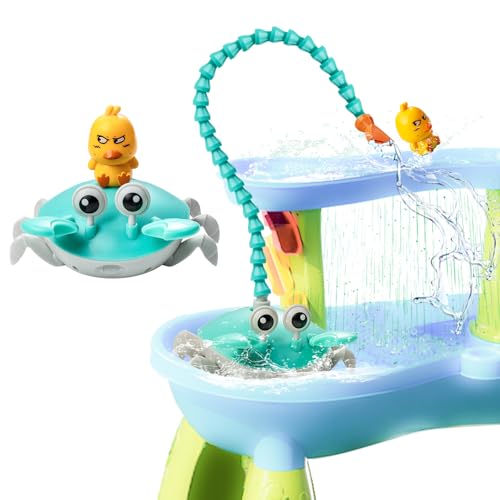 Upgraded Water Table Pump, Crab Battery Powered Water Pump for Water Table, IP67 Waterproof 6 Hours Non-Stop Fun Summer Outdoor Water Toys Outside Water Play Table Accessories for Kids