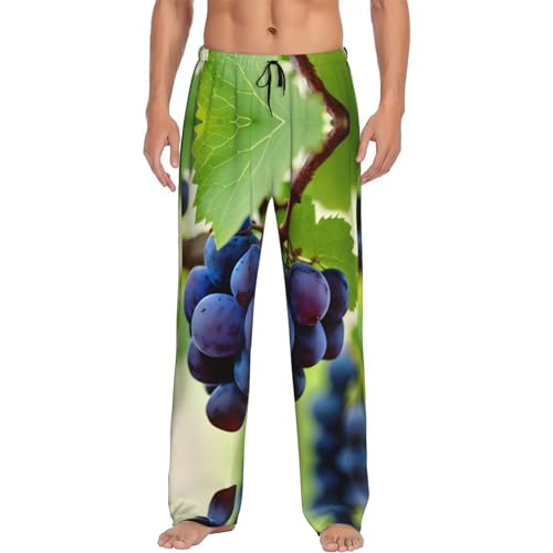 Pantalon de pyjama à imprimé raisin noir pour des nuits sans serrer