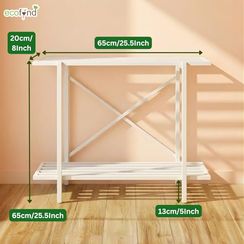 Image of ecofynd 2-Tier UPS Stand for Home and Office, Metal Inverter & Battery Stand, Heavy-Duty Holder for Industrial Use, Secure & Stable Single Battery Stand, Max Load 70KG, (White, IBS-PS049-WHT)