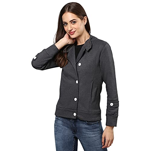 Image of PINACOLADA Women's Pink Puffer Regular Fit Bomber Jacket For Winter Wear | Standing Collar | Full Sleeve | Buttoned | Casual Jacket For Woman & Girl | Western Stylish Jacket For Women