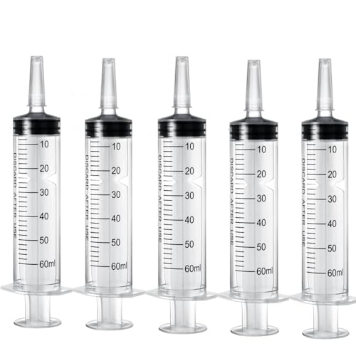 Materiale sicuro e durevole: la siringa dosatrice è realizzata in PVC di alta qualità, è durevole e sicura. La siringa durevole in polipropilene è forte e resistente all'usura e ha una lunga durata. Lo stantuffo in gomma può allungarsi e comprimere delicatamente ed è facile da usare.