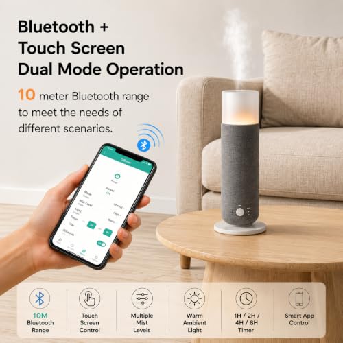 Image of SCENTYFY by STARQ Lumis Smart Air Scent Diffuser, Waterless Aroma Machine with Cold Atomization, Ultra Quiet No-Heat Technology for Home, Office, Gym & Hotel with 100ml Starter Perfume