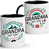 New grandparents gifts first time 2025 pregnancy announcement for grandparents mug set promoted to grandparents grandma and grandpa 2025 mugs grandparents baby announcement gifts est 2025 cups 11oz  urban country home decor