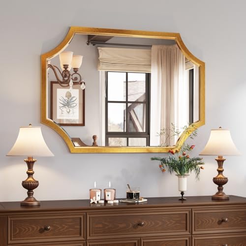 Kelly Miller Small Gold Mirror for Wall, 20