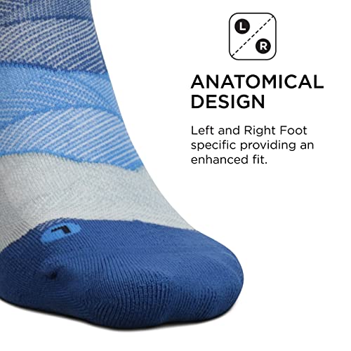 Feetures Elite Ultra Light No Show Tab Solid - Running Socks For Men & Women, Athletic Compression Socks, Moisture Wicking - Medium, Buckle Up Blue #TOP3