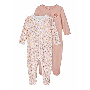 Name It Nbfnightsuit 2p W/F Silver Pink Noos baby-meisjes Baby en peuter Slaappakjes (2-Pack)