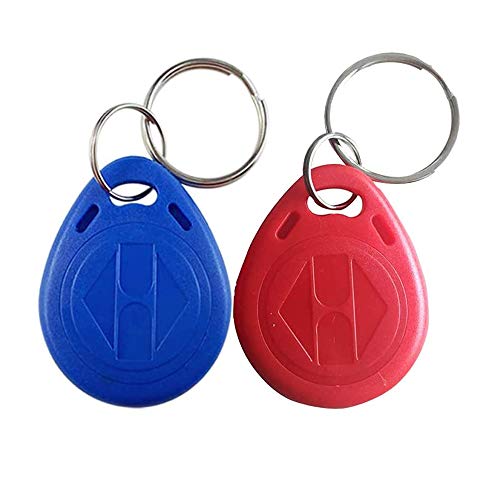 LEXI 100pcs 125KHz Proximity ID Card RFID Keyfobs Token Tag for Door Entry Access Control System TK4100/EM4100 ABS Key fob Cards for Security Lock Wholesale(100 Blue ID)